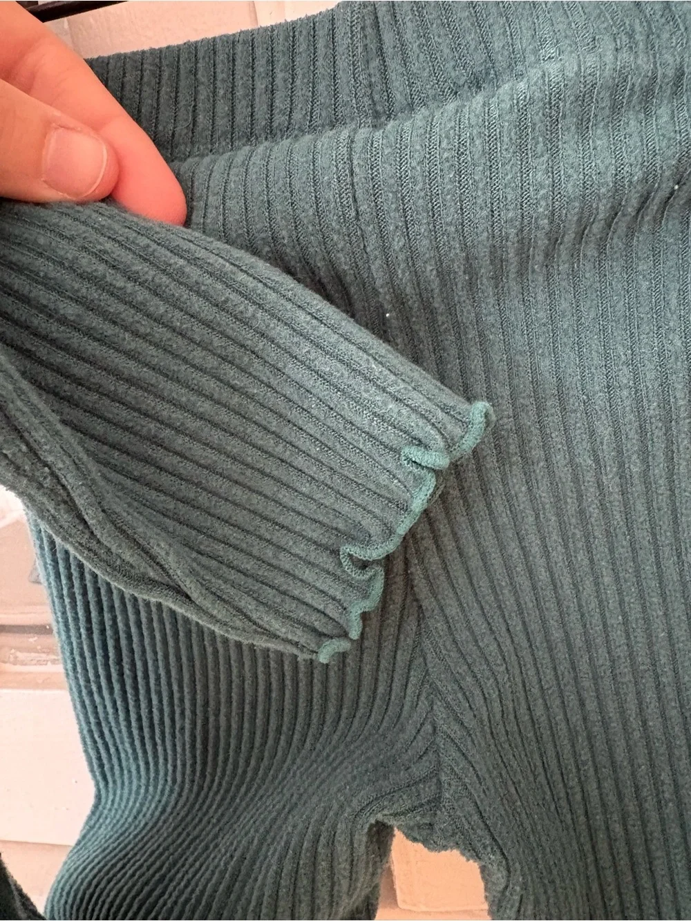 Cat & Jack Teal Ribbed Stretch Leggings